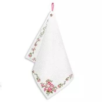 Полотенце вафельное Розочки рамка, 35х60 см, хлопок 230 г/м2, шелкография