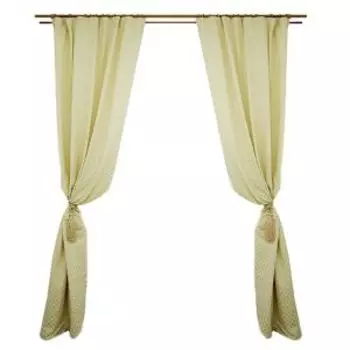 Портьера Belezza Диагональ, 140х280 см, золотисто-бежевый