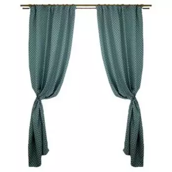 портьера BELEZZA Диагональ, 140х280см, зелено-голубой, на шторной ленте