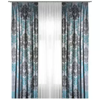 Портьера Belezza Palmira, 270х200 см, жаккард, серый