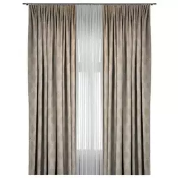 Портьера Belezza Vanda, 270х200 см, жаккард, бежевый