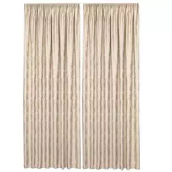 портьера Daily by T, РОССИНИ, размер:200х270см, бежевый, рогожка, полиэстер, на шторной ленте