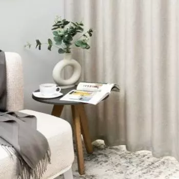 портьера LEGRAND Левис, размер: 180х260см, цвет лён, 1шт., 100% п/э, на шторной ленте