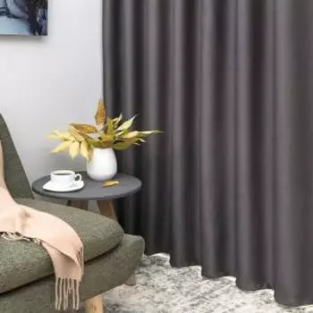 портьера LEGRAND Тотал, размер: 180х260см, трюфель, 1шт., 100% п/э, на шторной ленте