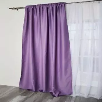 Портьера Mona Liza Блэкаут, 200х270 см, фиолетовая, на шторной ленте