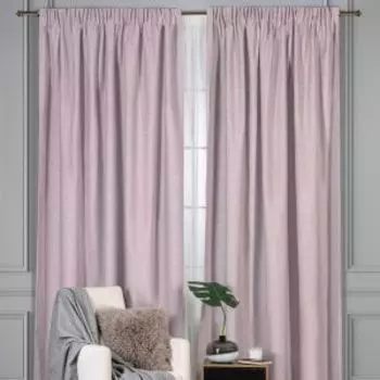 портьера МОНИК, размер: 200х270см, цвет: розовый, состав: 100% полиэстер, на шторной ленте