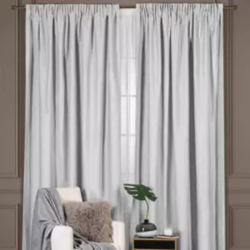 портьера МОНИК, размер: 200х270см, цвет: серый, состав: 100% полиэстер, на шторной ленте