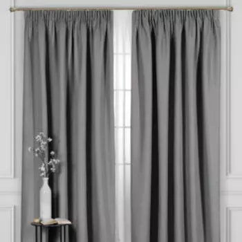 портьера НОКС, размер: 220х270см, цвет: серый, состав: 100% полиэстер, на шторной ленте