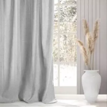 Портьера Волшебная ночь, 200х270 см, пепельно серый, рогожка