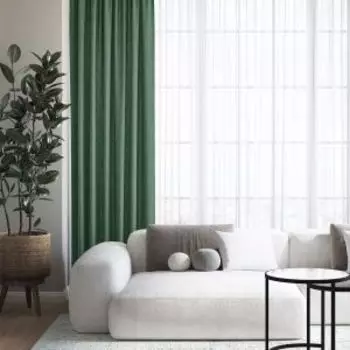 Портьера Волшебная ночь Хвоя, 150х270 см, текстурный блэкаут, полиэстер