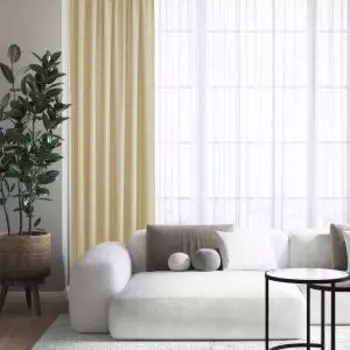 Портьера Волшебная ночь Шампань, 150х290 см, канвас, полиэстер