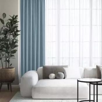 Портьера Волшебная ночь Светлый маренго, 150х270 см, бархатный блэкаут, полиэстер