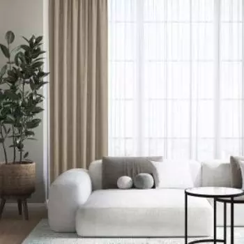 Портьера Волшебная ночь Тауп, 150х290 см, канвас, полиэстер