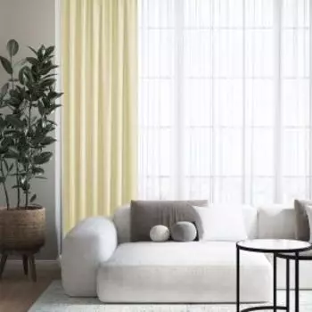 Портьера Волшебная ночь Жасмин, 150х270 см, бархатный блэкаут, полиэстер