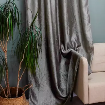 Портьера Witerra Тергалет, 140х260 см, серый, на шторной ленте