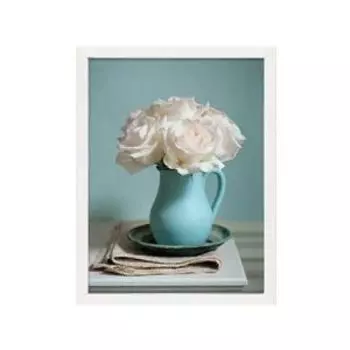 постер ЛАКАРТ ДИЗАЙН Букет роз, размер: 30х40см, в белой рамке из дерева