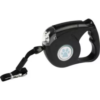 Поводок-рулетка для собак РЫЖИЙ КОТ с фонариком, 5 м, до 35 кг