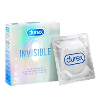 Презервативы Durex Invisible, 3 шт, ультратонкие
