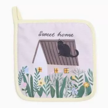 Прихватка Доляна Милый дом, 17х17 см, габардин/ватин