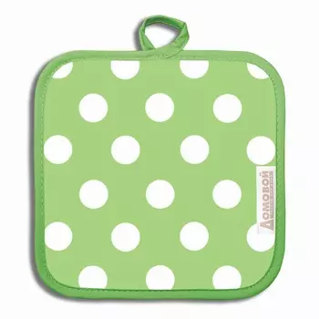 Прихватка Горошек Домовой, 18х18 см, салатовый