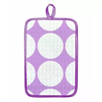 Прихватка Горошек сирень, 14х22 см, хлопок 230 г/м2, шелкография