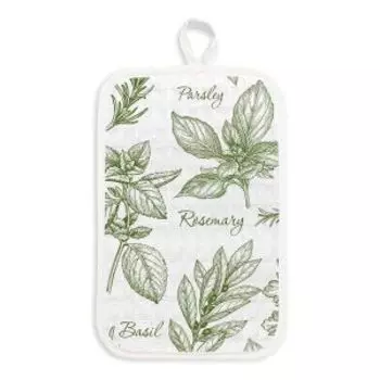 прихватка GRAND STYLE Базилик, размер: 14х22см, плотность 230 г/м2, 100% хлопок, шелкография