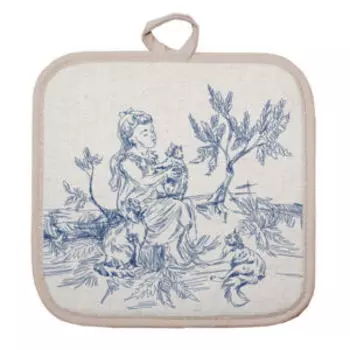 прихватка История, размер: 18х18см, 150 г/м2, 50% хлопок,50%лён