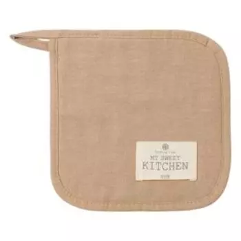 Прихватка Этель ECO, 19х19 см, лен/хлопок, бежевый
