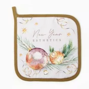 Прихватка Этель Еsthetics, 19х19 см, саржа 190г/м2, бежевый