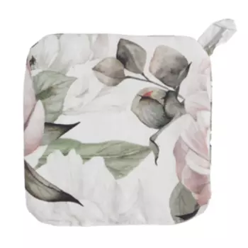 Прихватка Этель Пионы, 19х19 см, саржа