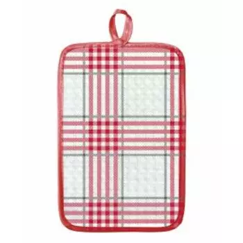 Прихватка Клетка Виндзорская красная, 14х22 см, хлопок 230 г/м2, шелкография