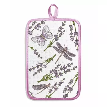 Прихватка Лавандовая поляна, 14х22 см, хлопок