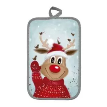 Прихватка Олень, 22х15 см, полиэстер