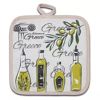 Прихватка Оливковое масло, 18х18 см, хлопок/лен