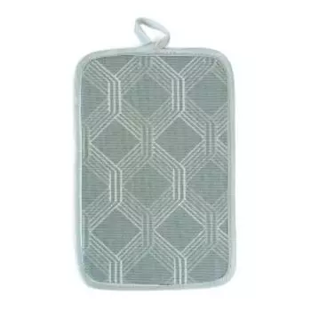 Прихватка Орнамент, 14х22 см, хлопок, серый