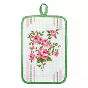 Прихватка Розочки полоса, 14х22 см, хлопок 230 г/м2, шелкография