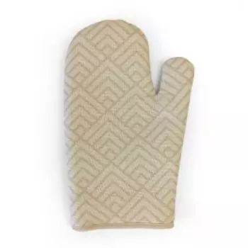 Прихватка-рукавица Орнамент, 19х28 см, хлопок, бежевый