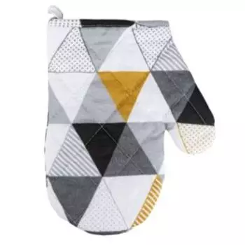 Прихватка-рукавица стеганная Геометрия, 25х18 см, рогожка, хлопок