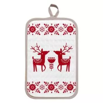 Прихватка Сканди узор, 14х22 см, хлопок, шелкография