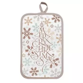 Прихватка Снегопад, 14х22 см, хлопок, шелкография