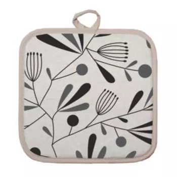 Прихватка Вишенки ч/б, 18х18 см