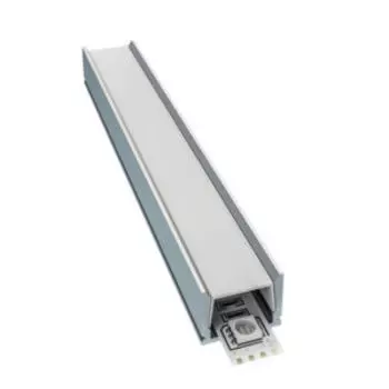 Профиль для светодиодной ленты, прямой, накладной, алюминиевый, серебро, 1 м