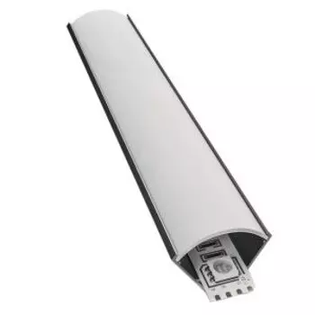 Профиль для светодиодной ленты, угловой накладной, алюминиевый, широкий, 1 м