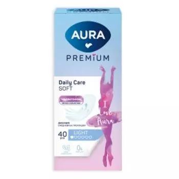 Прокладки гигиенические Aura Premium Light, ежедневные, ультратонкие, 40 шт