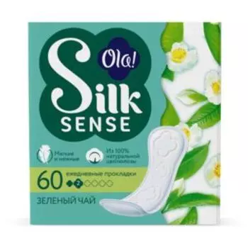Прокладки гигиенические Ola Silk Sense Daily Deo, Зеленый чай, 60 шт