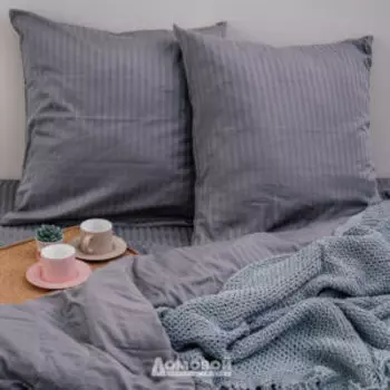 Простыня Домовой, Евро, 200х220 см, страйп-сатин