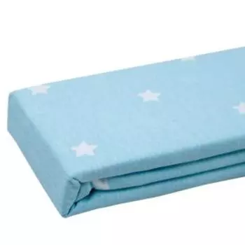 Простыня Домовой на резинке, 160х200 см, поплин, звезды