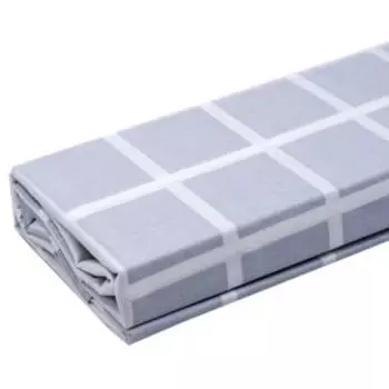 Простыня Домовой на резинке, 180х200 см, поплин, клетка