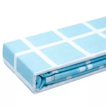 Простыня Домовой на резинке, 90х200 см, поплин, клетка