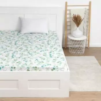 Простыня Экономь и я Бесконечность, 150х215 см, бязь, зеленый